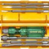 Taparia 840 Screw Driver Set with Neon Bulb (Silver and Green)